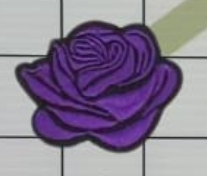 2” Embroidery Rose- Two Tone