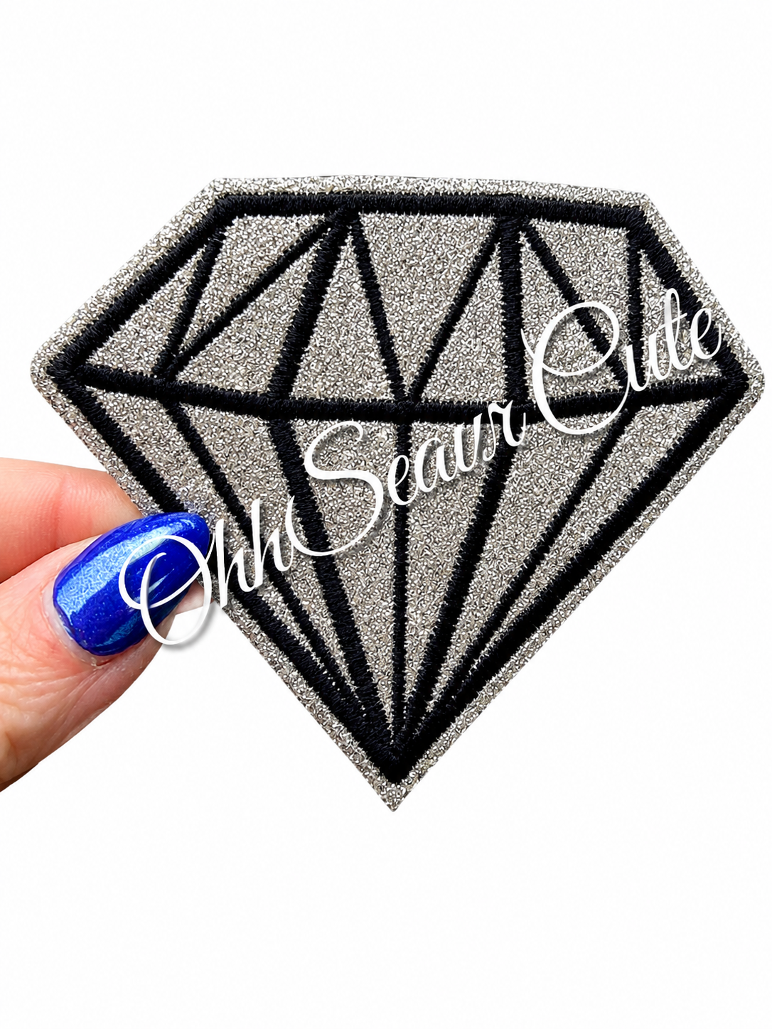 2.5” Glitter Diamond Silver