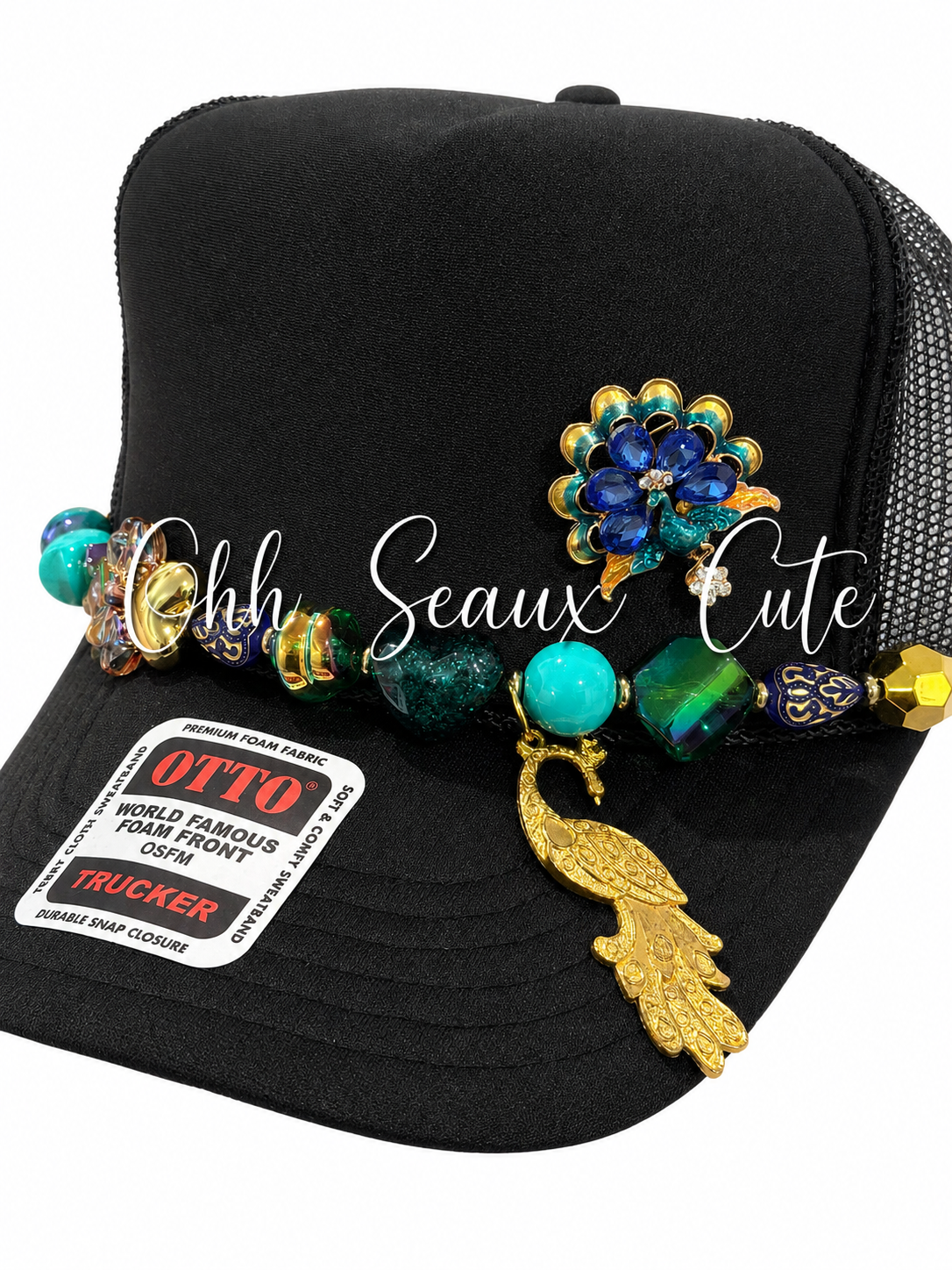 2” Rhinestone Peacock Hat Pin