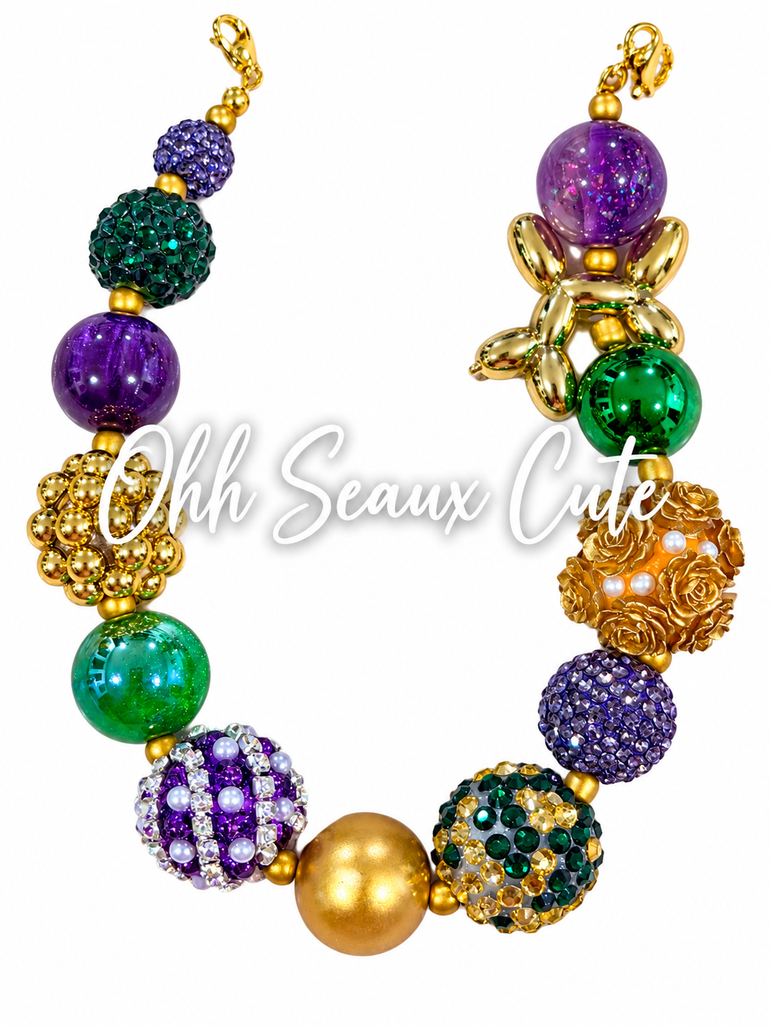 9” Mardi Gras 3 Hat Chain