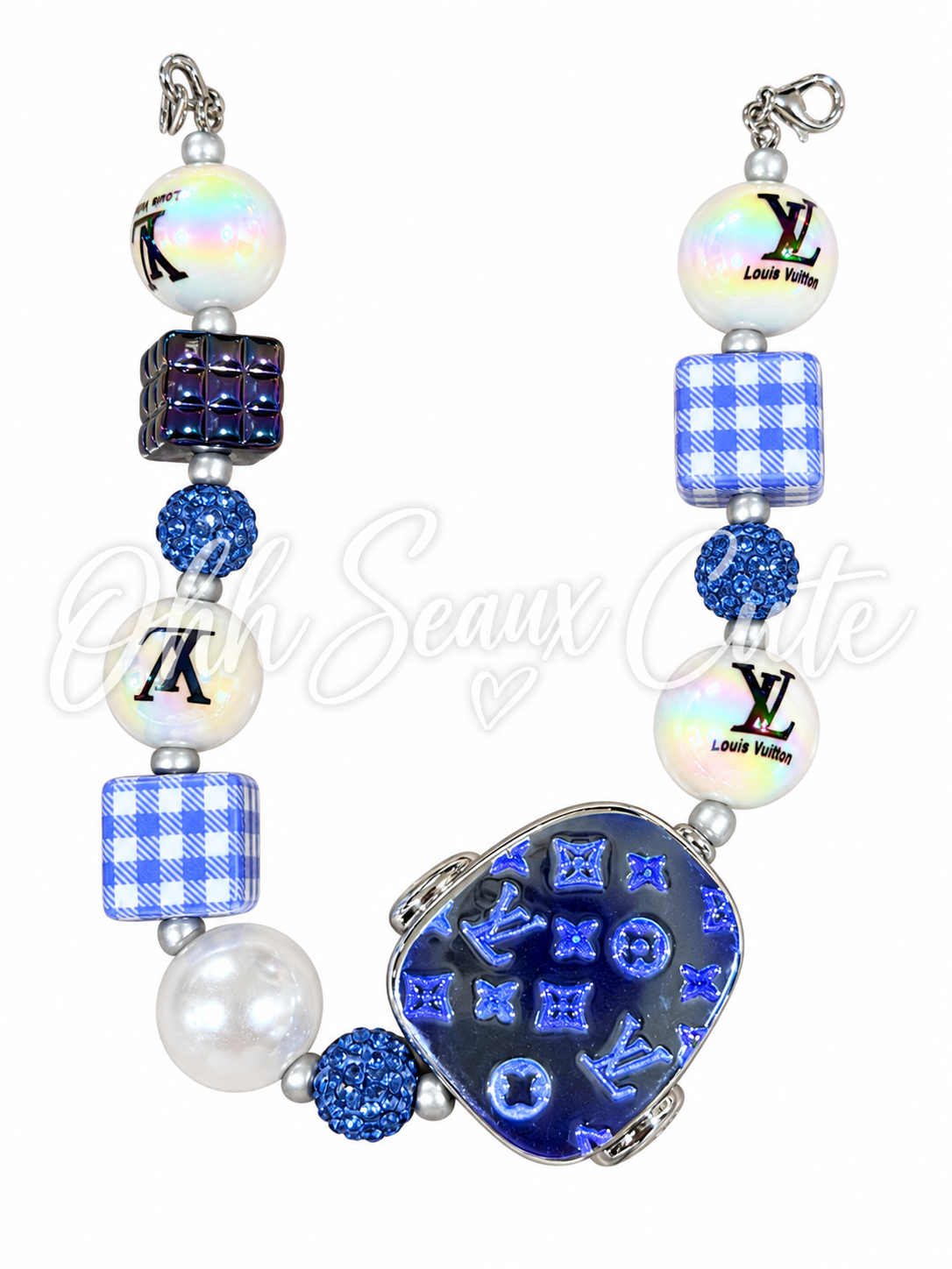 9” L V Blue 1 Hat Chain