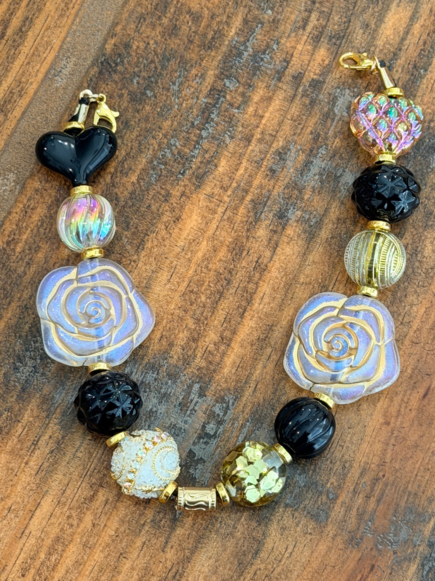 9” Black/Gold Hat Chain