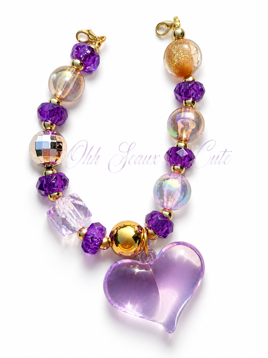 9” Purple/Gold 4 Hat Chain