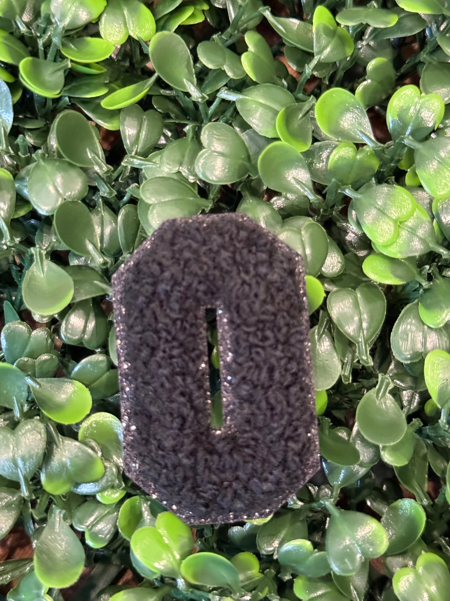 2” Black Letter-Black Glitter