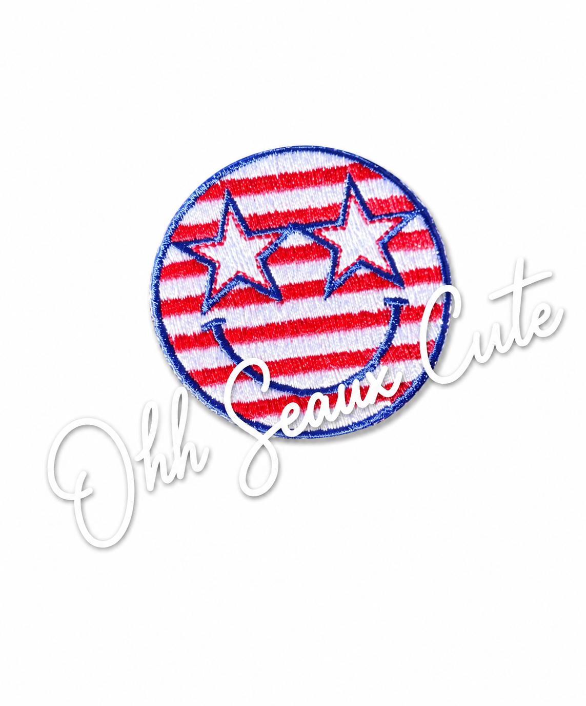 2.25” USA Stripe Smiley