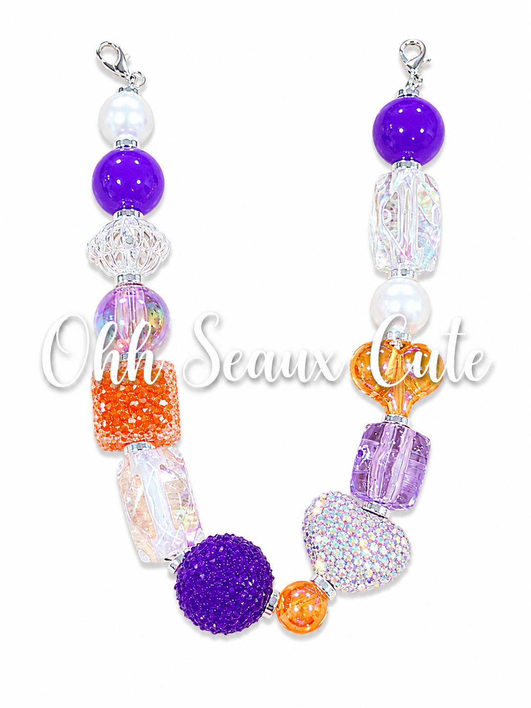 9” Clemson Ice 6 Hat Chain