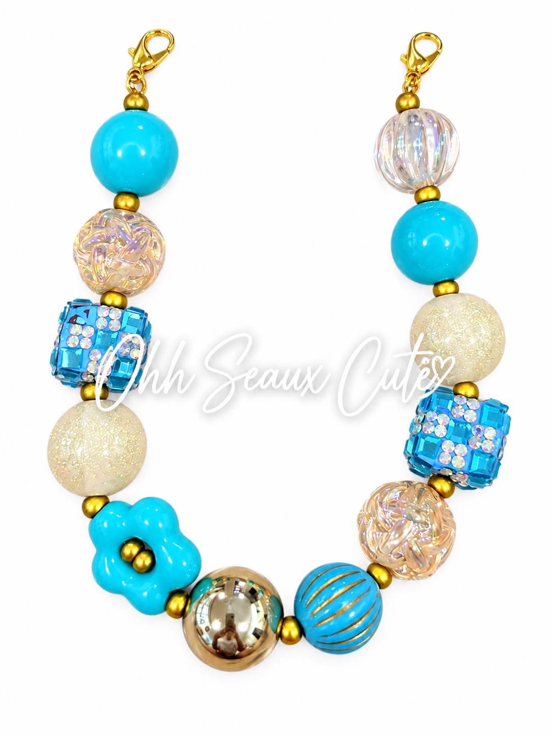9” Teal 1 Hat Chain