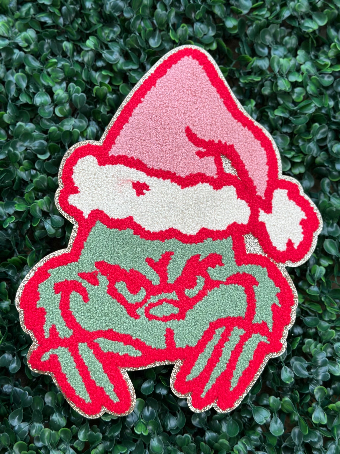 10” Chenille Sneaky Grinch Patch