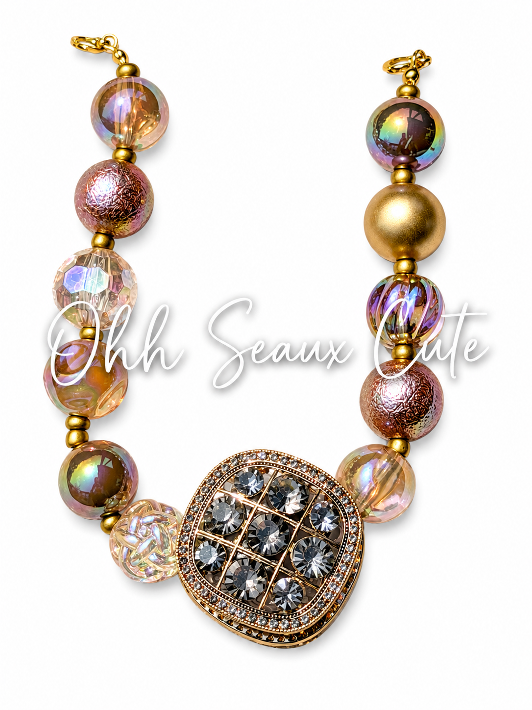 9” Crystal Chocolate 5 Hat Chain