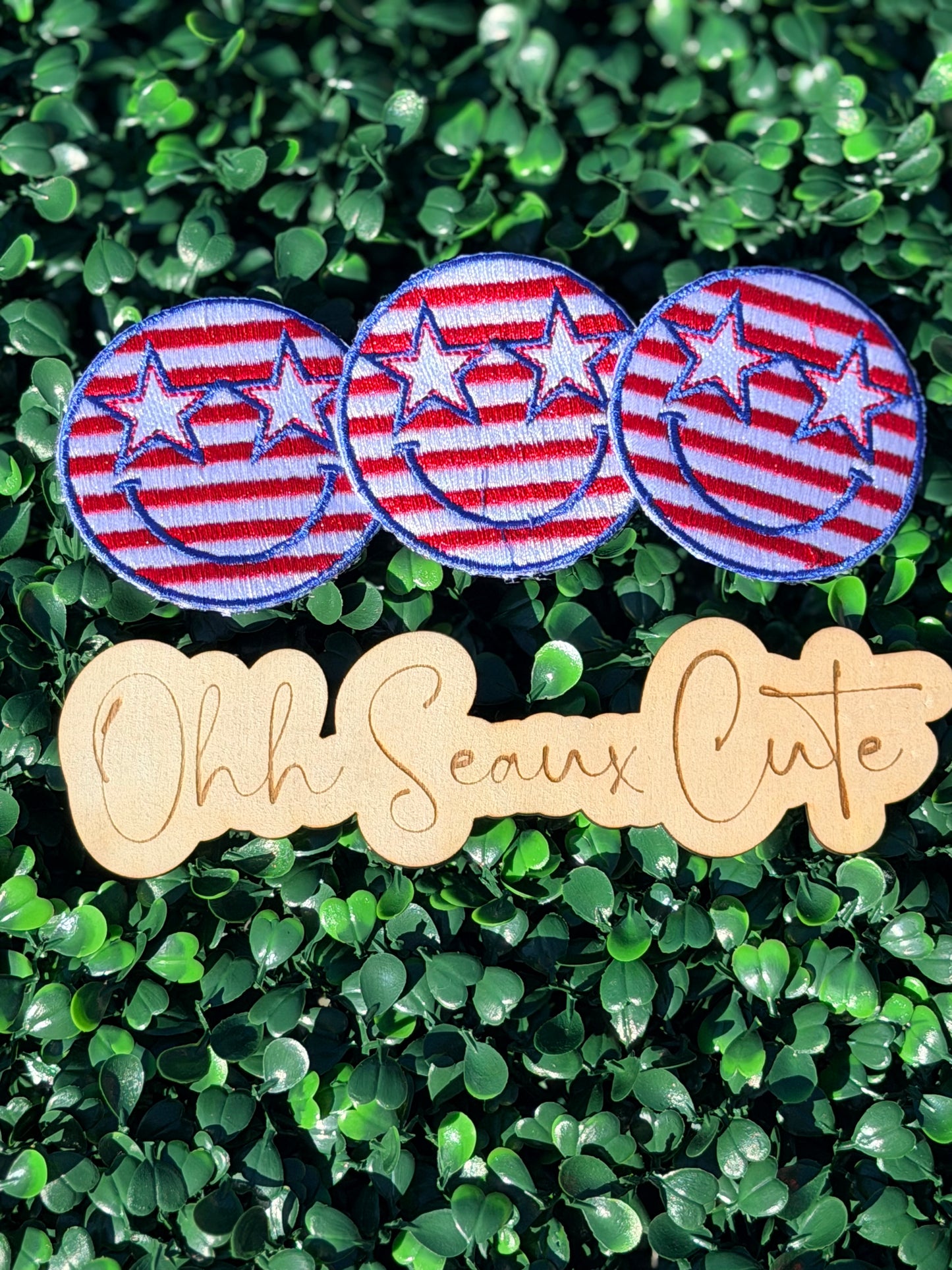 2.25” USA Stripe Smiley