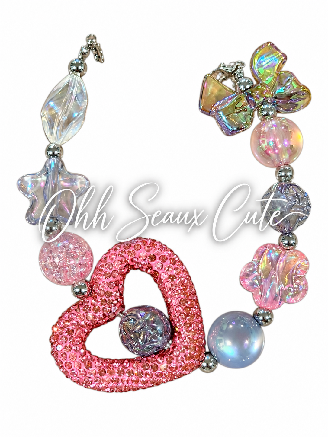 9” Pink/Gray 1 Hat Chain