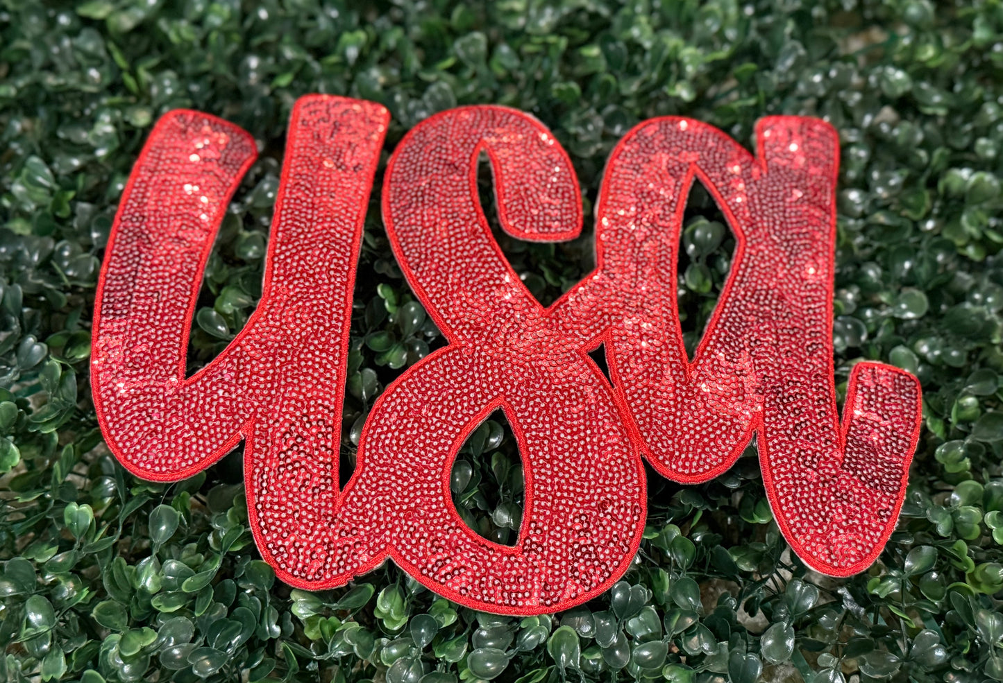 10” Sequin USA- Red