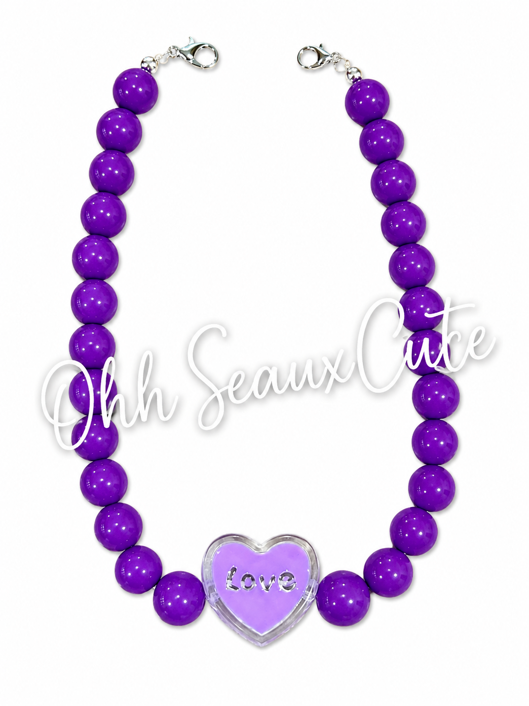 9” Purple LOVE Hat Chain