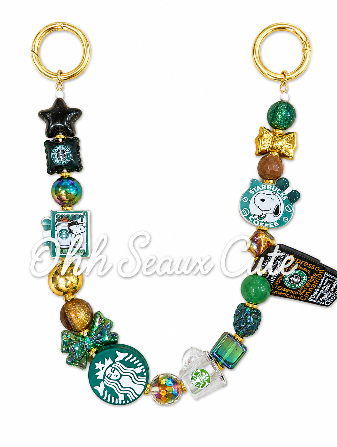 15” Custom Bead Starbucks Bag Chain