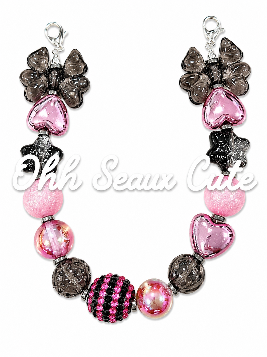 9” Pink Sass Hat Chain