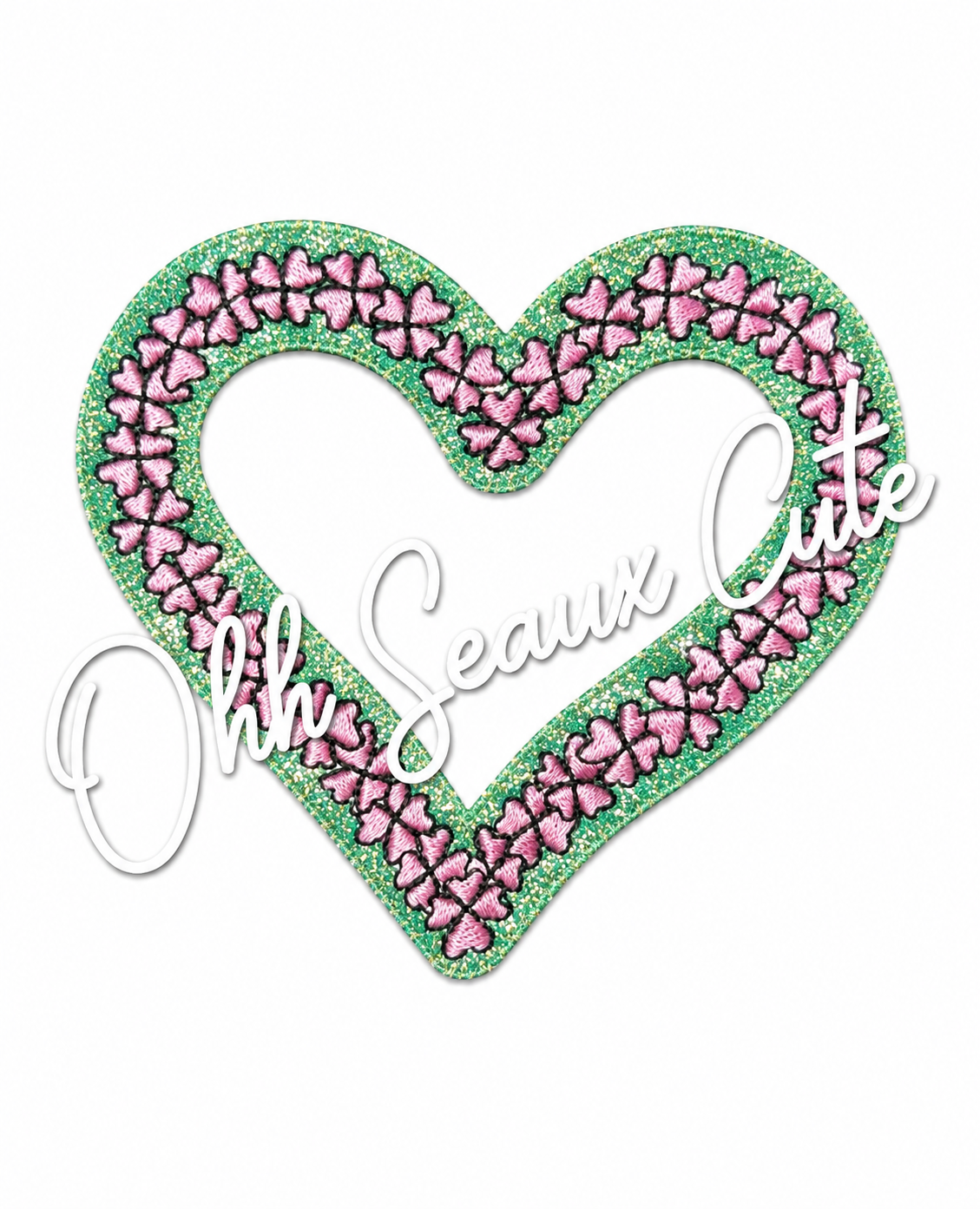 3” St Patrick’s Pink Flower Heart