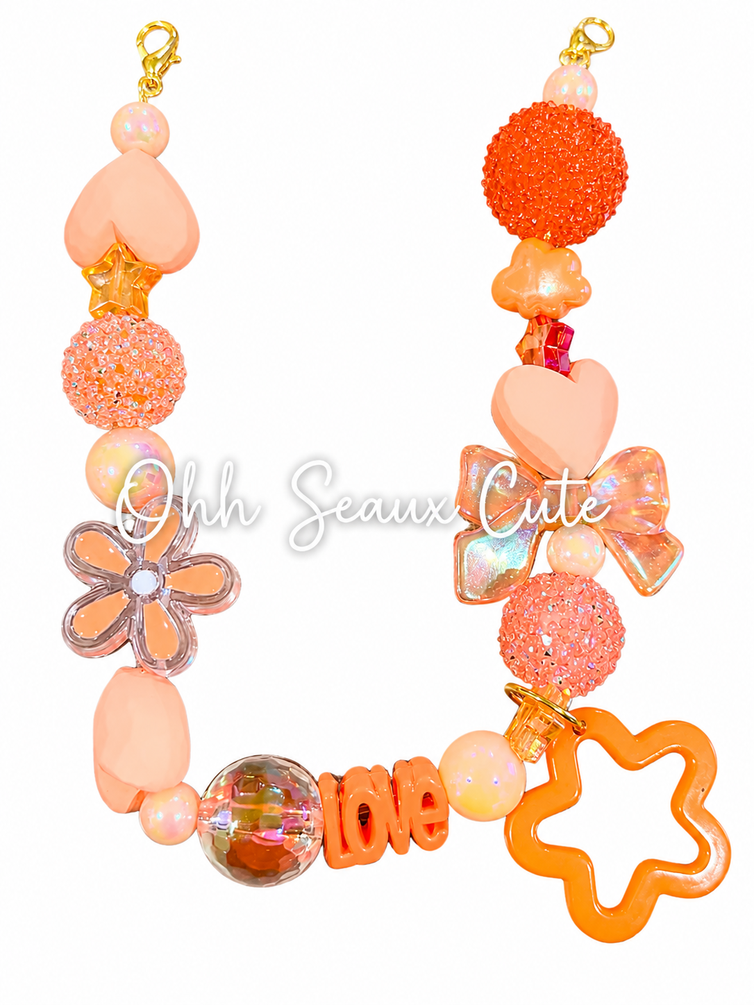 Orange LOVE Hat Chain