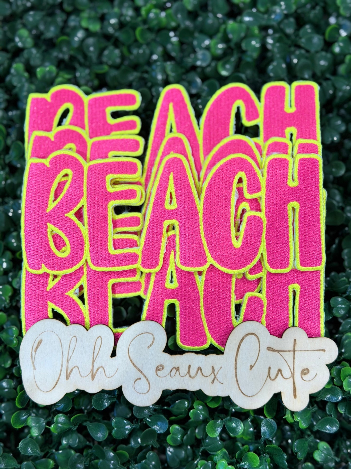6” Neon Embroidery BEACH- OSC ORIGINAL
