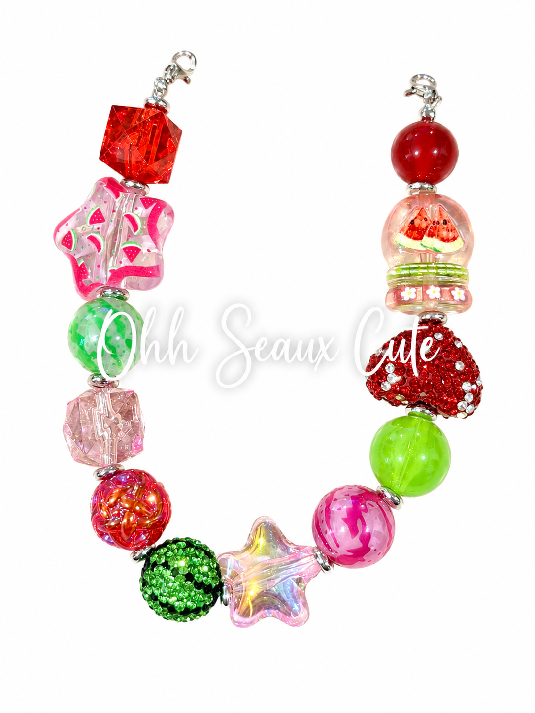 9” Watermelon 1 Bling Hat Chain