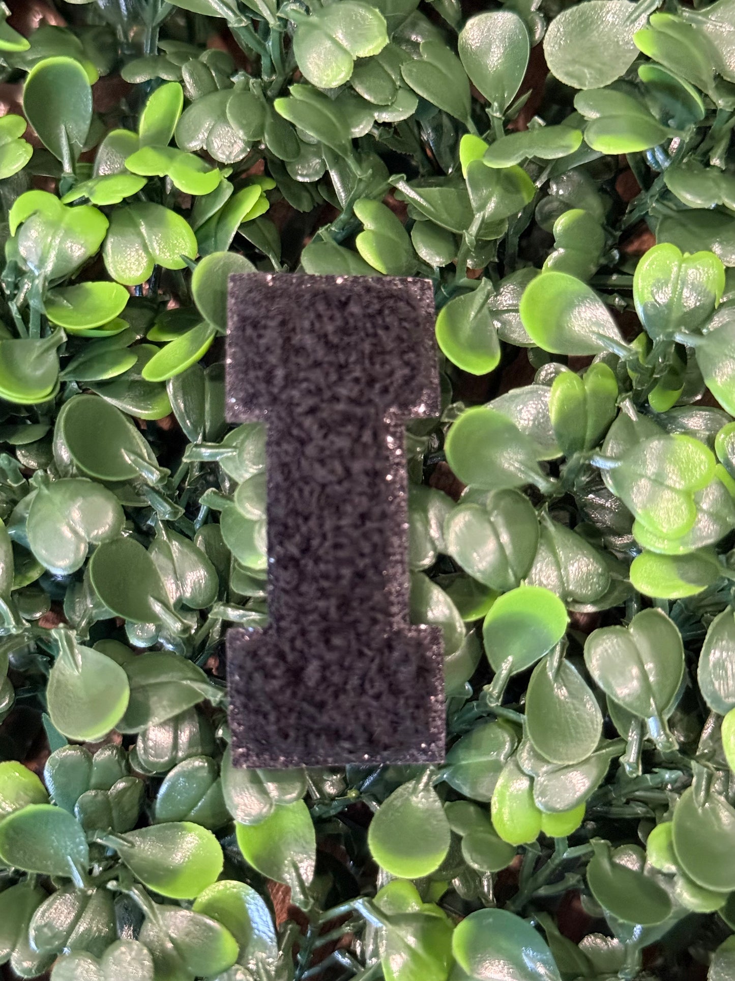 2” Black Letter-Black Glitter