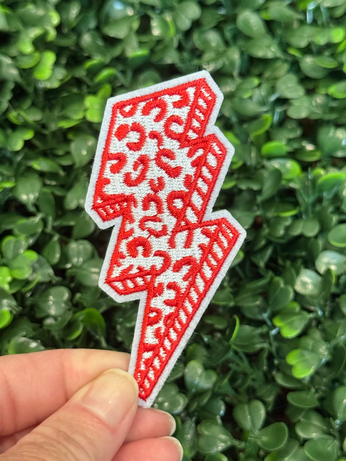 2.5” Leopard Lightening Bolt