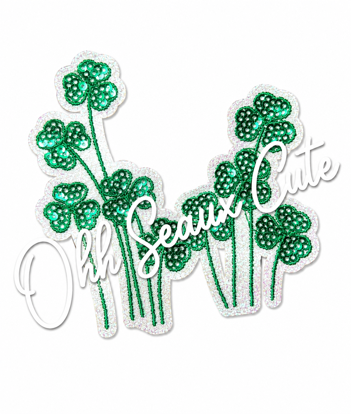 4” Sequin St Patrick’s Clover Cluster