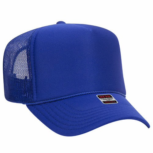 Otto High Crown Foam Trucker -Royal Blue