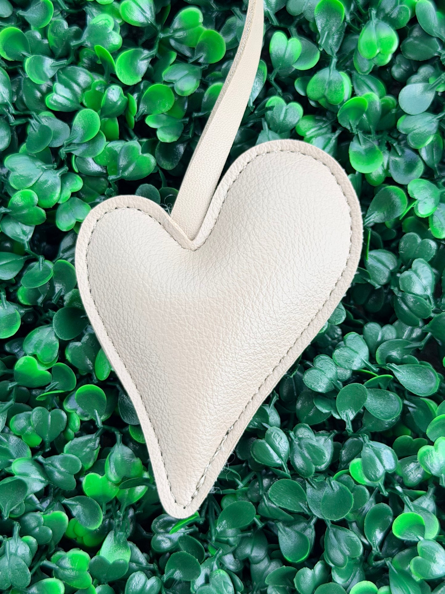 PU Leather Heart Bag Charm