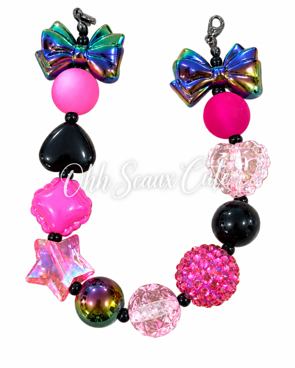 9” October Pink 5 Hat Chain