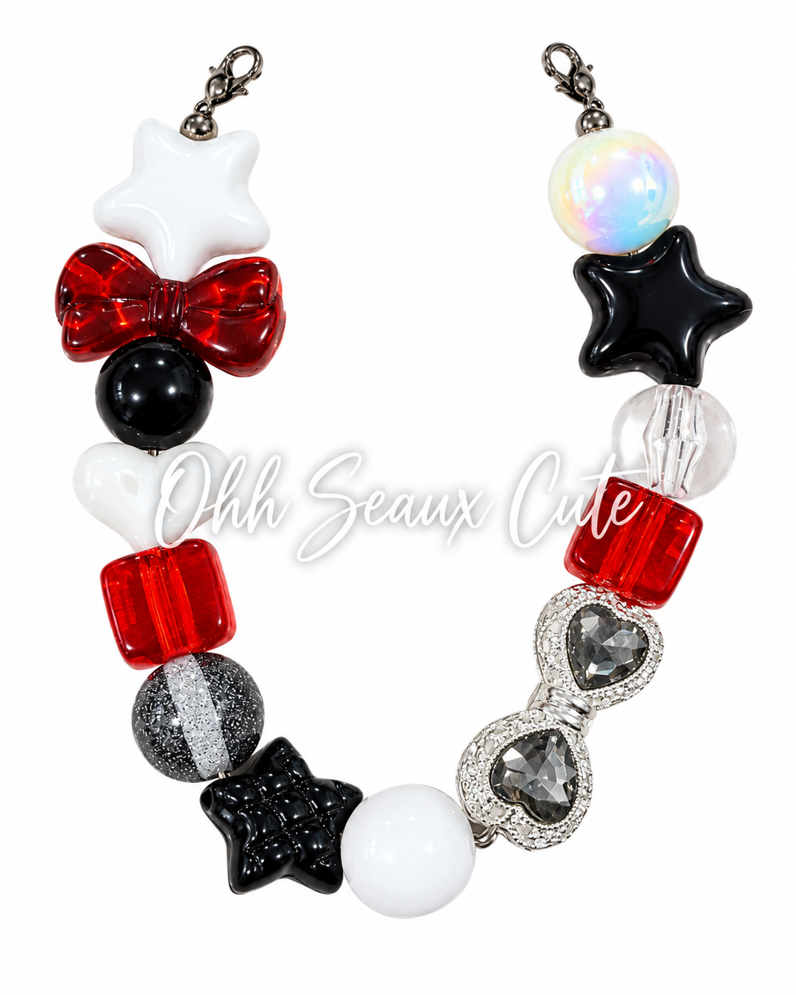 9” Red/Black Hat Chain