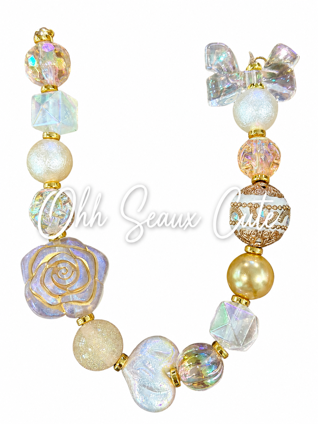 9” Champagne Rose Hat Chain