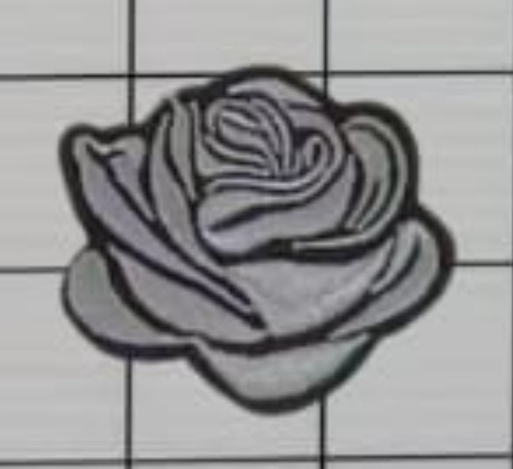 2” Embroidery Rose- Two Tone