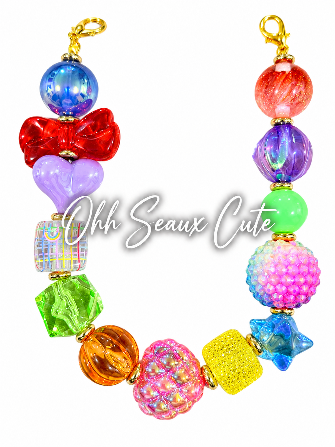 9” Rainbow 9 Hat Chain