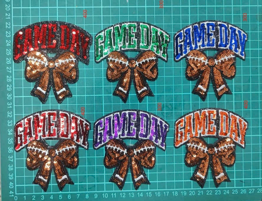 3.5” Sequin GAME DAY Bow
