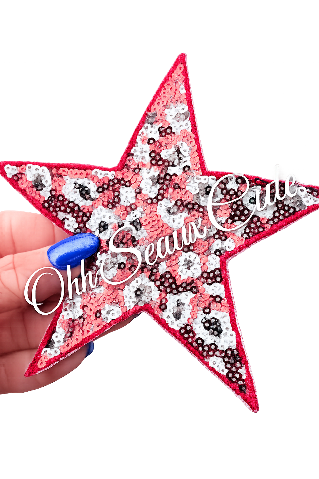 5” Game Day Leopard Star-Maroon