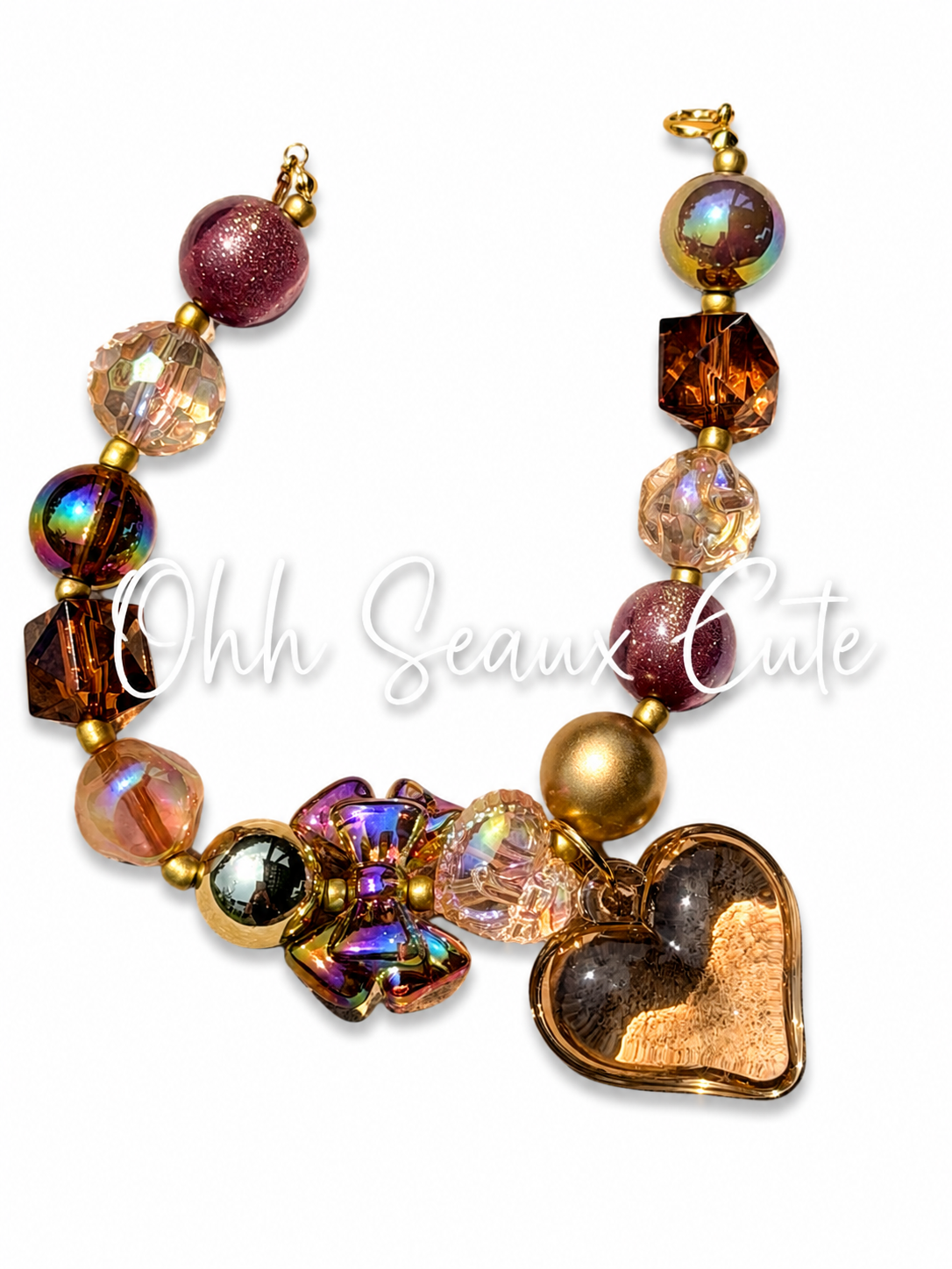 9” Crystal Chocolate 3 Hat Chain