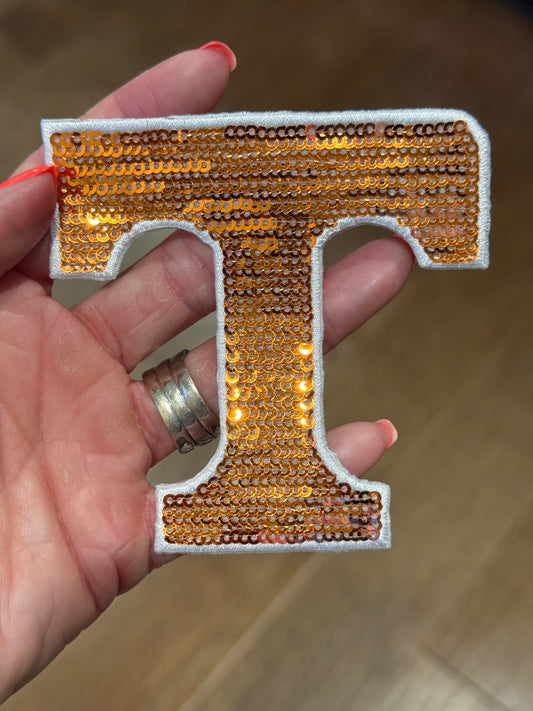 3.5” Sequin Rounded “T”