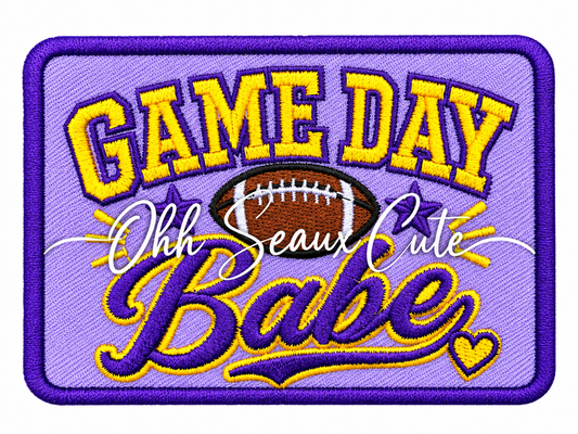4” Game Day Babe-Purple