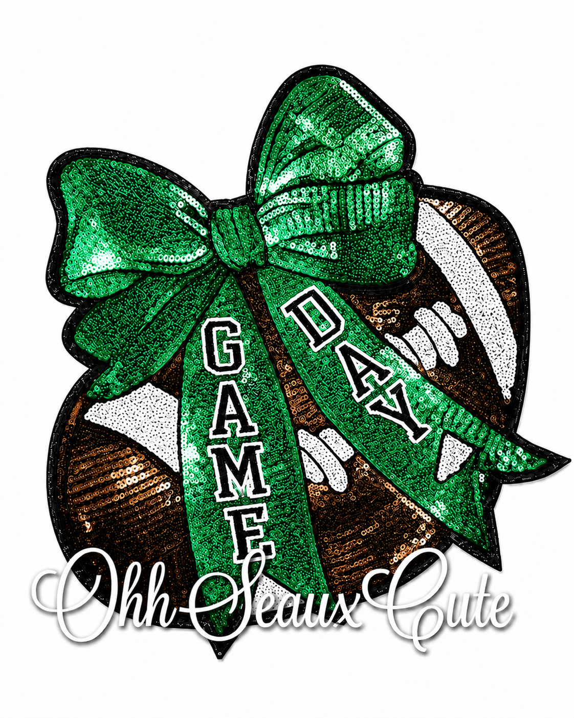 PREORDER 12” Sequin GAME DAY Football