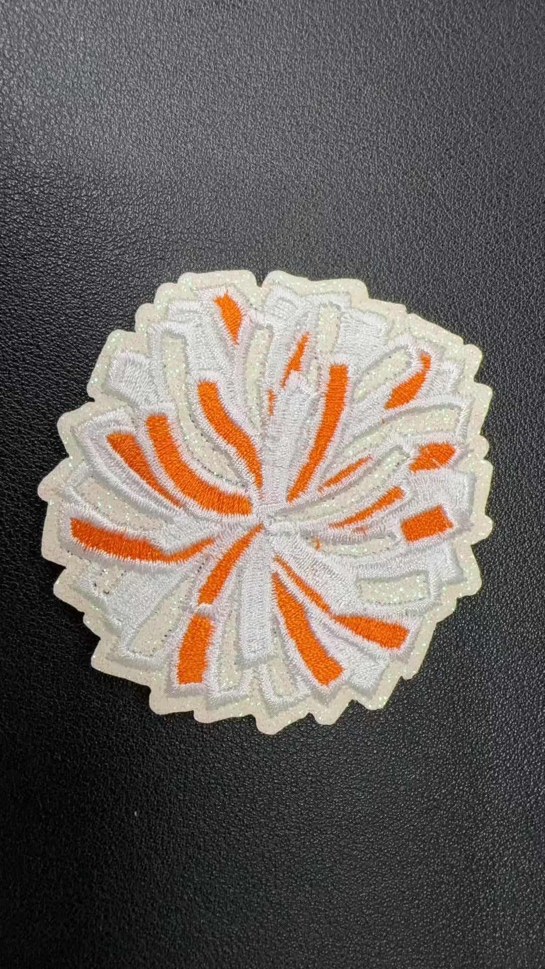 2.5” Pom Pom Glitter-Embroidery Patch