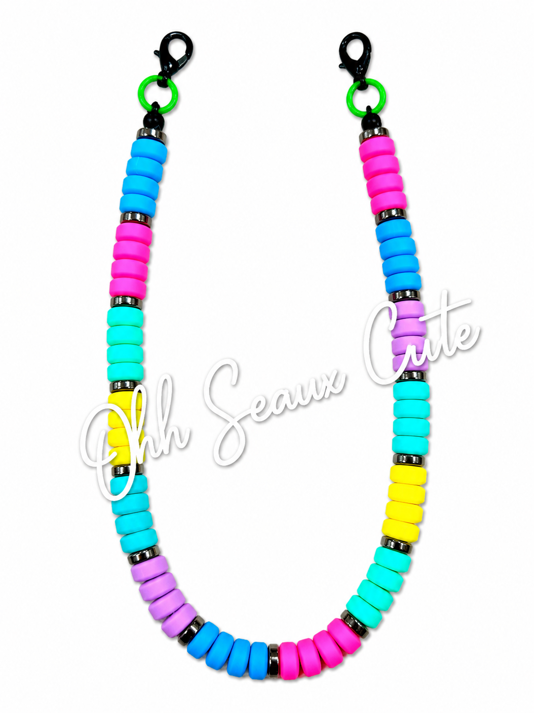 9”  Clay Bead Hat Chain-Summer Vibes