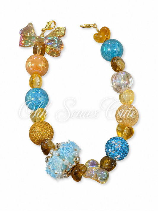 9” Yellow Blue 2 Hat Chain