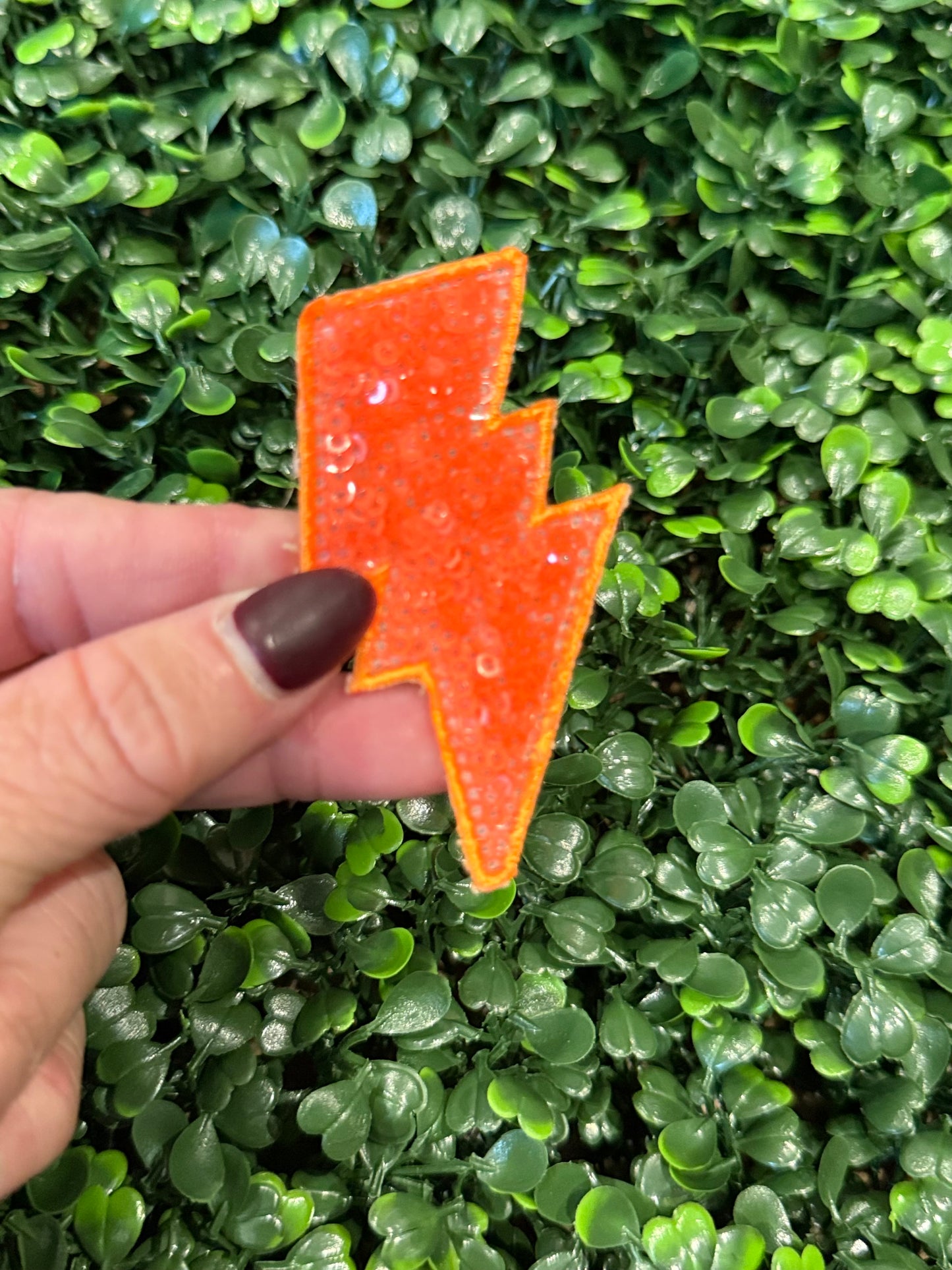 2” Sequin Lightening Bolt Patch