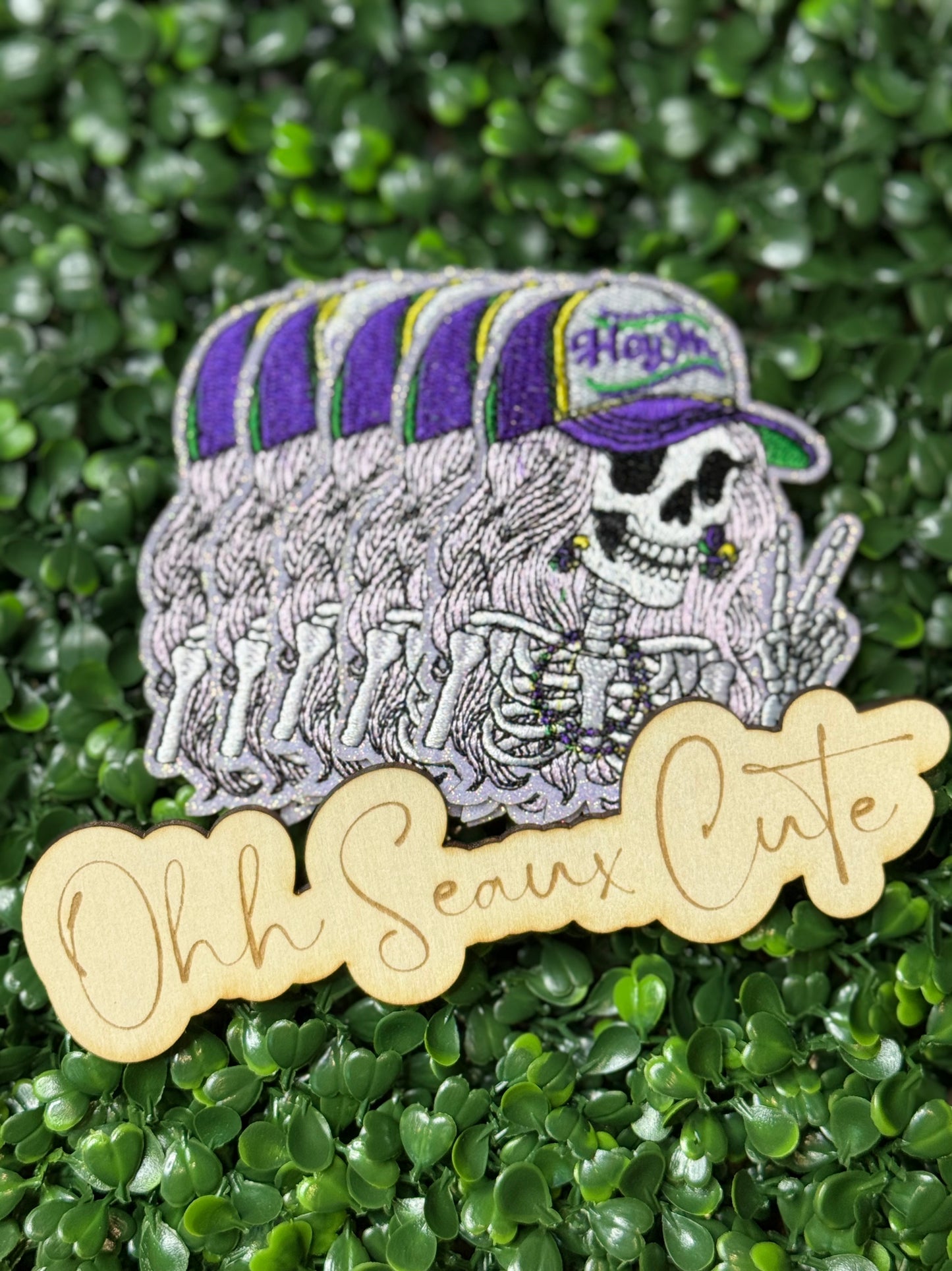 3.5” Skelly Mardi Gras Babe (OSC Copyright)