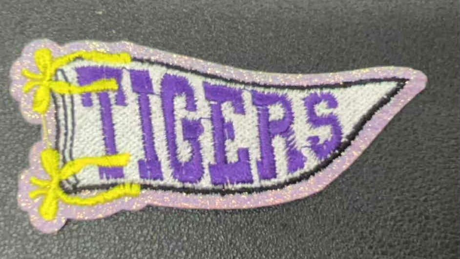 2.5” Purple Glitter Tigers Flag