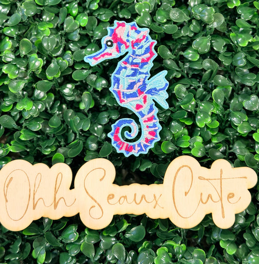 3.25” Watercolor Seahorse