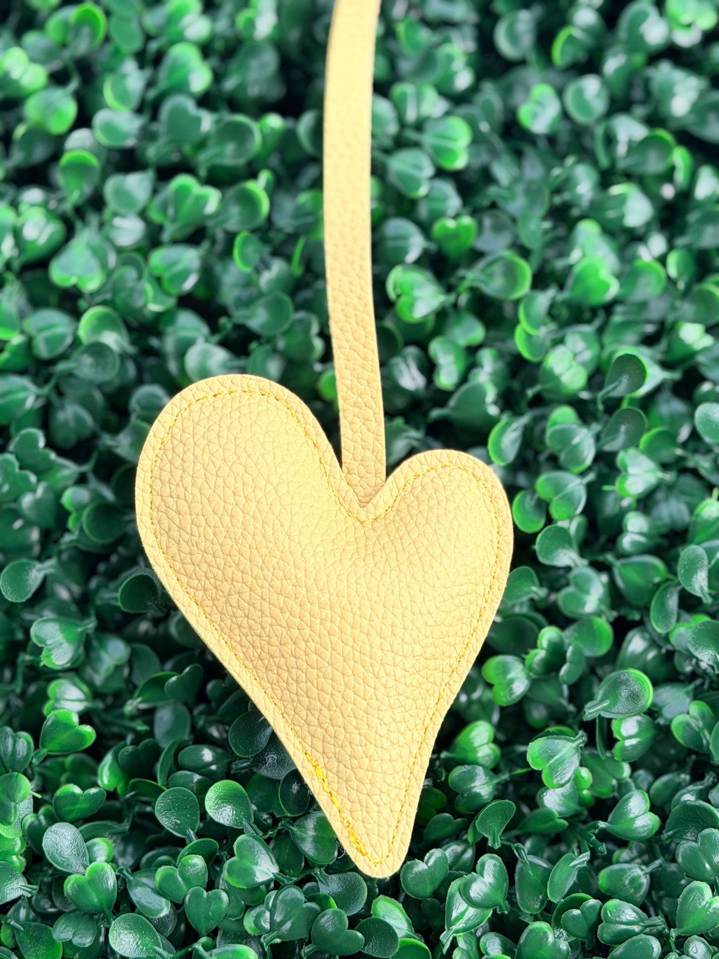 PU Leather Heart Bag Charm