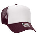 Otto High Crown Foam Trucker - Maroon/White
