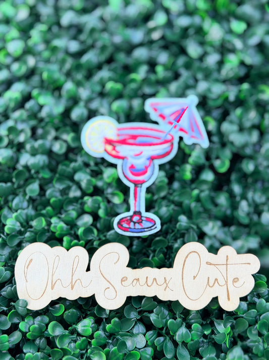3.5” USA Watercolor Margarita