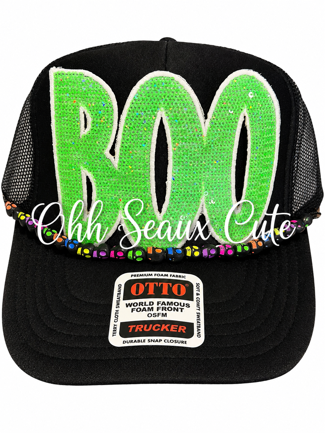 9” Neon Skeleton Hat Chain